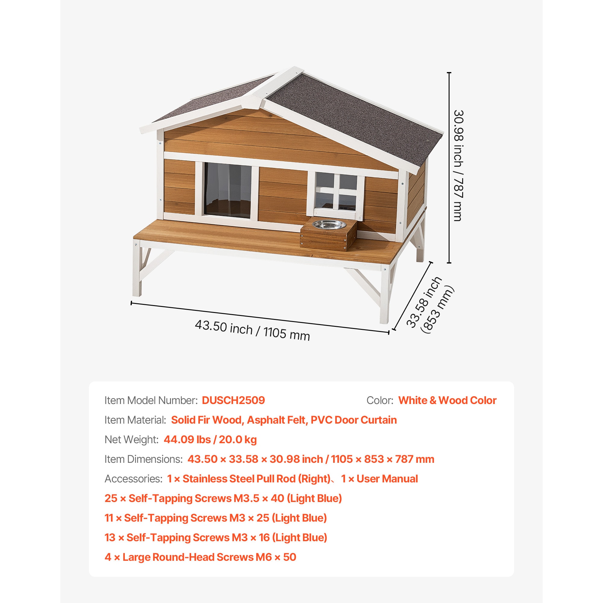 Isolierte Katzenhütte Aus Holz Mit Plattform Für Den Außenbereich_voghion.com